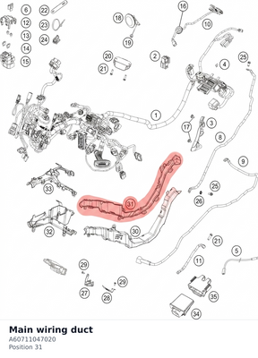 Diagram preview: Main wiring duct (A60711047020)