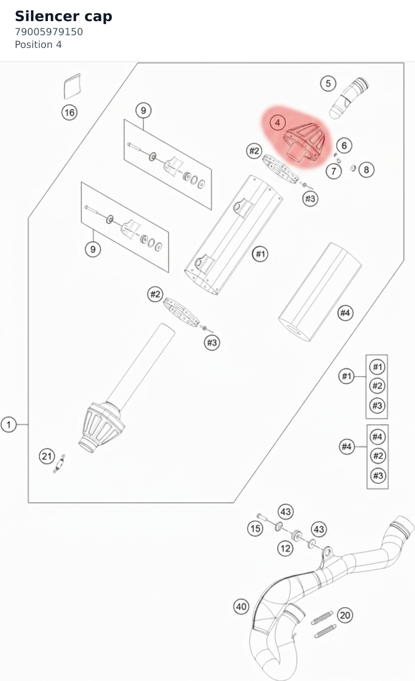 Diagram preview: Silencer cap (79005979150)