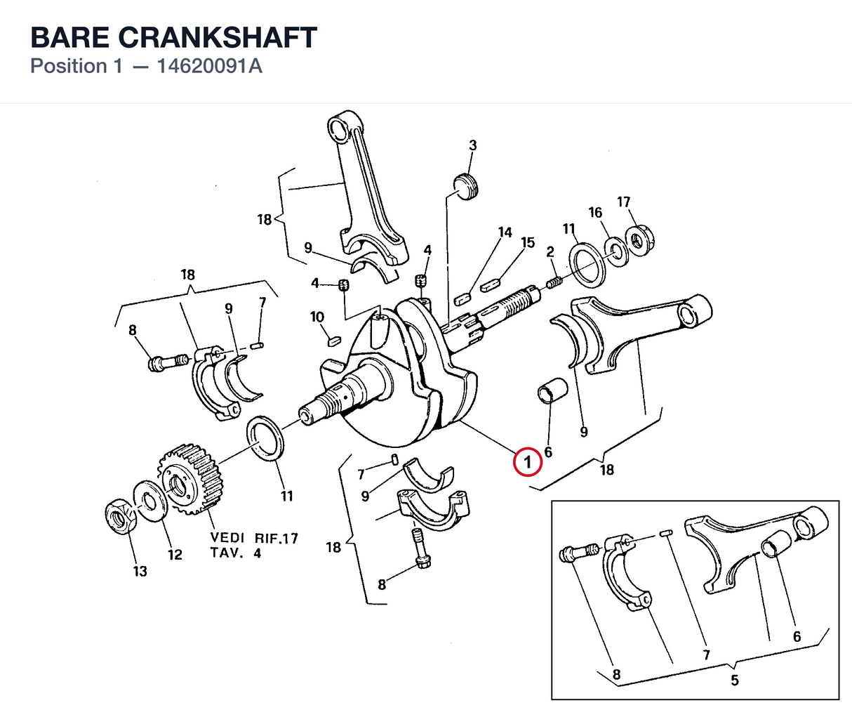 BARE CRANKSHAFT