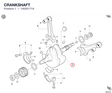 CRANKSHAFT 14620171A diagram position