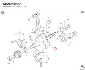 CRANKSHAFT 14620171A diagram position