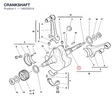 CRANKSHAFT 14620351A diagram position