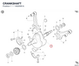 CRANKSHAFT 14620991A diagram position