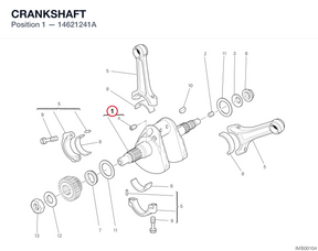 CRANKSHAFT 14621241A diagram position