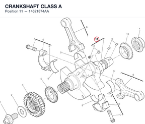 CRANKSHAFT CLASS A 14621874AA diagram position