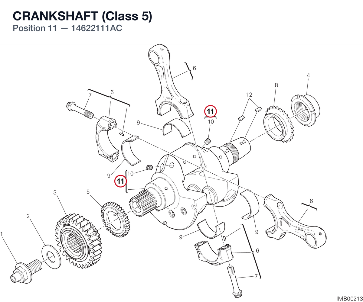 CRANKSHAFT (Class 5) 14622111AC diagram position