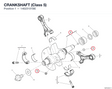 CRANKSHAFT (Class 5) 14623101BE diagram position