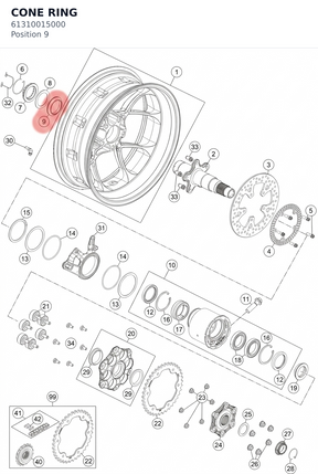 Diagram preview: CONE RING (61310015000)