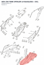Diagram preview: ADV 250 TANK SPOILER LH BLKGLOSS + DCL (95808050000C1A)