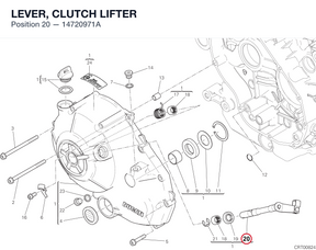 LEVER, CLUTCH LIFTER 14720971A diagram position