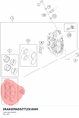 Diagram preview: BRAKE PADS TT2910HH (76013030000)