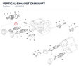 VERTICAL EXHAUST CAMSHAFT