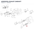 HORIZONTAL EXHAUST CAMSHAFT
