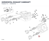 HORIZONTAL EXHAUST CAMSHAFT