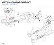 VERTICAL EXHAUST CAMSHAFT