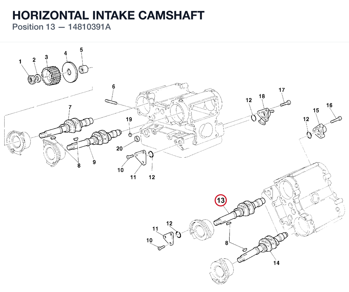 HORIZONTAL INTAKE CAMSHAFT