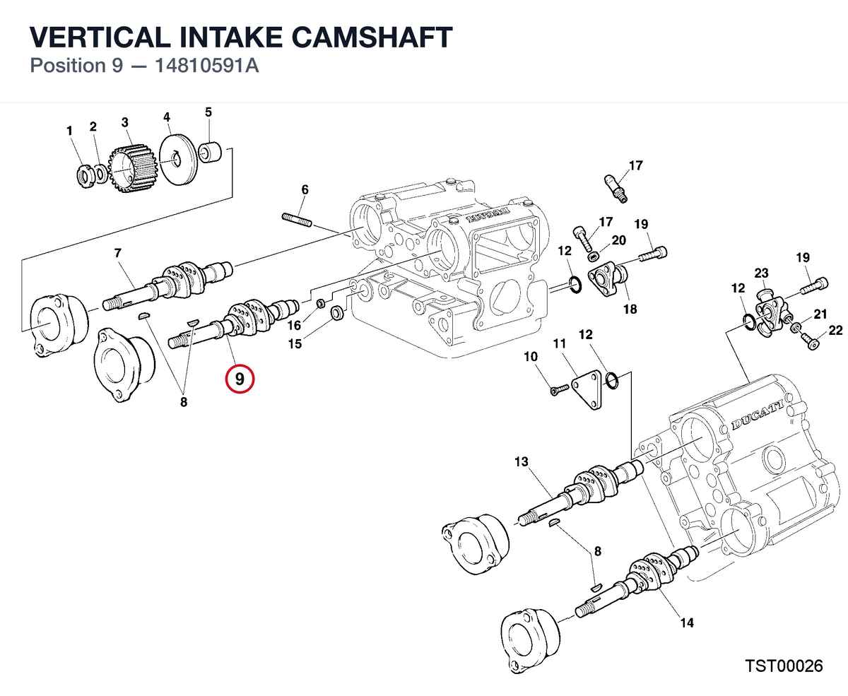 VERTICAL INTAKE CAMSHAFT
