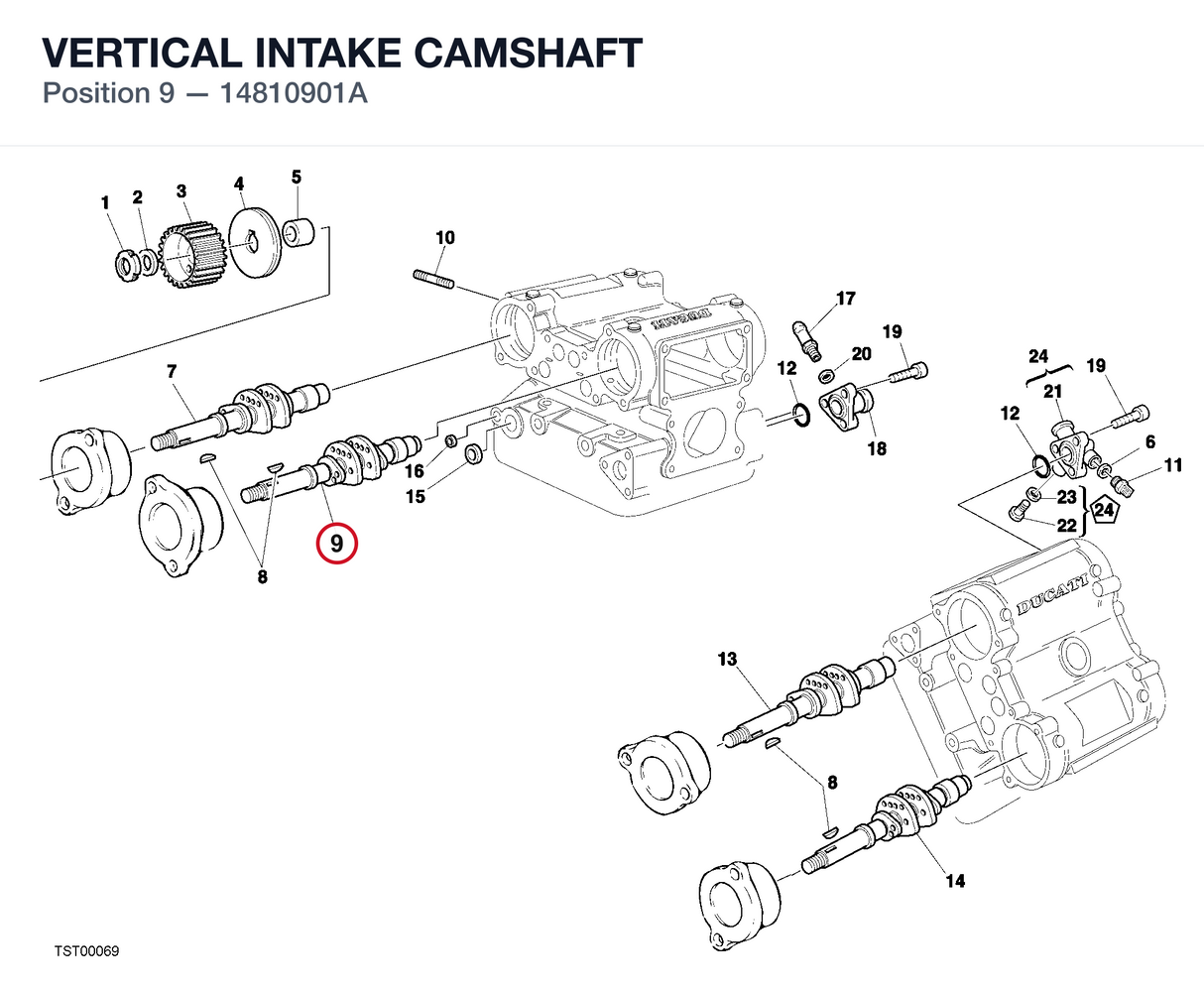 VERTICAL INTAKE CAMSHAFT