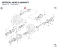 VERTICAL HEAD CAMSHAFT