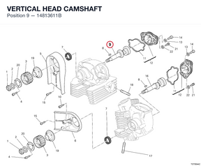 VERTICAL HEAD CAMSHAFT 14813611B diagram position