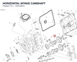 HORIZONTAL INTAKE CAMSHAFT 14814381A diagram position