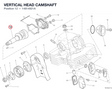 VERTICAL HEAD CAMSHAFT 14814921A diagram position