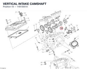 VERTICAL INTAKE CAMSHAFT 14815051A diagram position