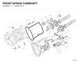 FRONT INTAKE CAMSHAFT 14816151A diagram position