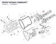 FRONT INTAKE CAMSHAFT 14816681A diagram position