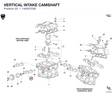VERTICAL INTAKE CAMSHAFT 14820752B diagram position