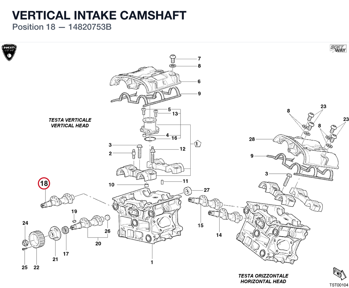 VERTICAL INTAKE CAMSHAFT