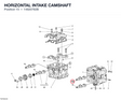 HORIZONTAL INTAKE CAMSHAFT 14820782B diagram position
