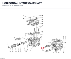 HORIZONTAL INTAKE CAMSHAFT 14820782B diagram position