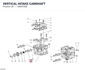 VERTICAL INTAKE CAMSHAFT 14820792B diagram position