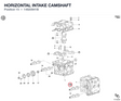 HORIZONTAL INTAKE CAMSHAFT 14820941B diagram position