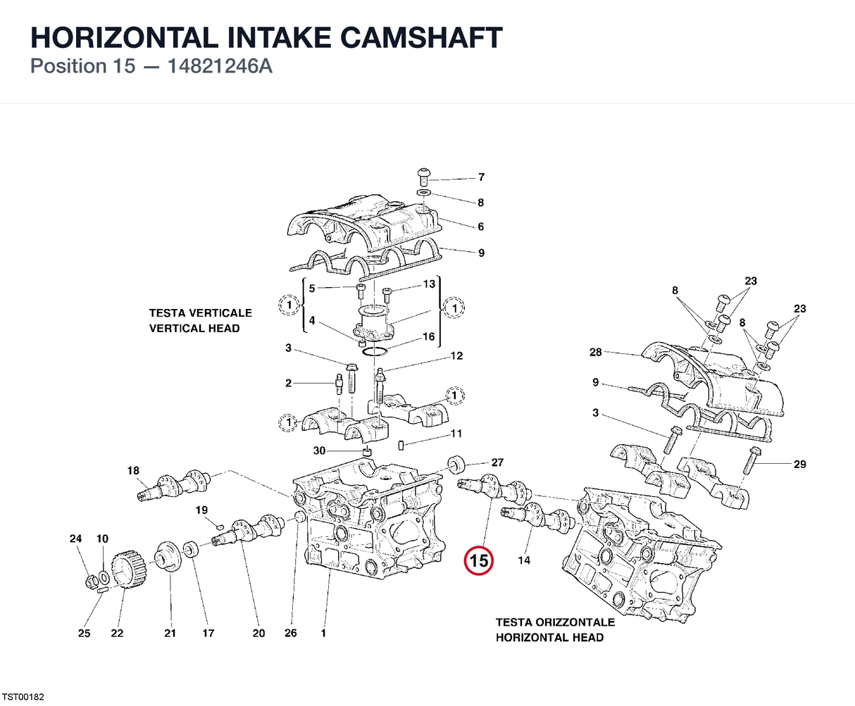 HORIZONTAL INTAKE CAMSHAFT
