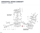 HORIZONTAL INTAKE CAMSHAFT