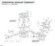 HORIZONTAL EXHAUST CAMSHAFT