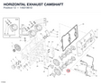 HORIZONTAL EXHAUST CAMSHAFT 14821961D diagram position