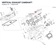 VERTICAL EXHAUST CAMSHAFT 14824191B diagram position