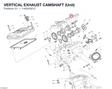 VERTICAL EXHAUST CAMSHAFT (Unit) 14824501C diagram position