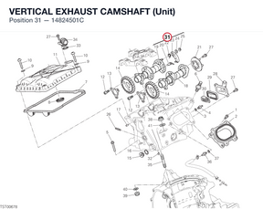 VERTICAL EXHAUST CAMSHAFT (Unit) 14824501C diagram position