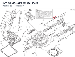 INT. CAMSHAFT M21D LIGHT 14826651A diagram position