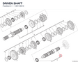 DRIVEN SHAFT 14911061C diagram position