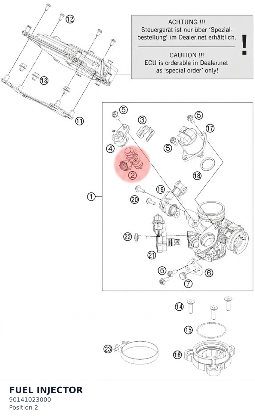 Diagram preview: FUEL INJECTOR (90141023000)