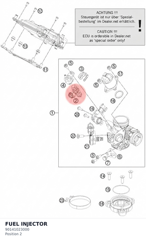 Diagram preview: FUEL INJECTOR (90141023000)