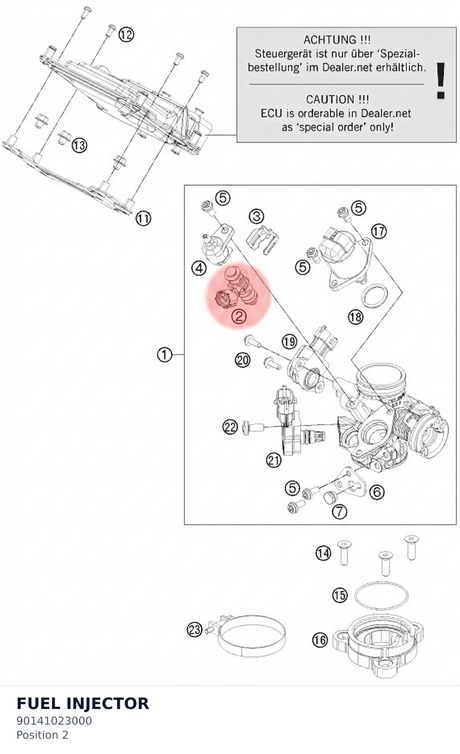 Diagram preview: FUEL INJECTOR (90141023000)