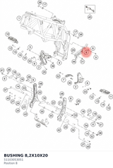 Diagram preview: BUSHING 8,2X10X20 (51103053051)