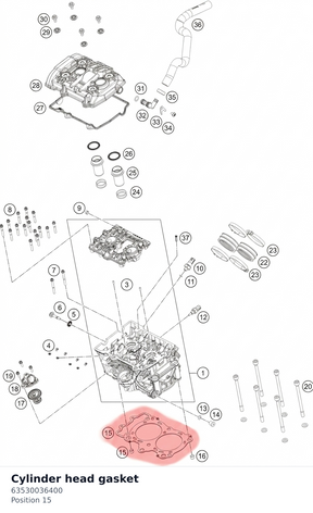 Diagram preview: Cylinder head gasket (63530036400)