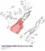 Diagram preview: SUB FRAME REAR RH JP111122 GRA (9630300200224)